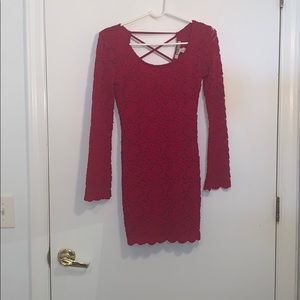 Red  lace dress
